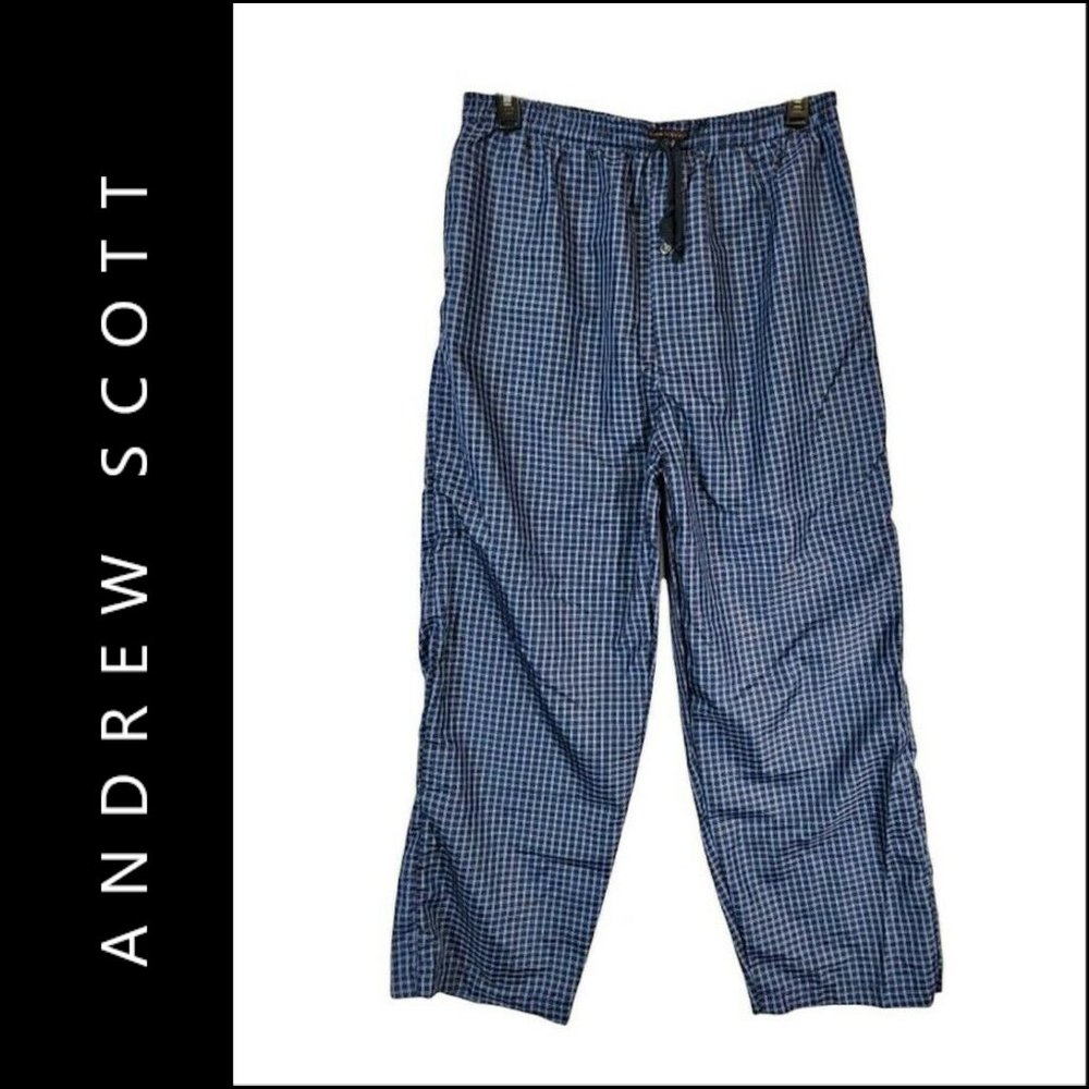 Andrew Scott Men's Plaid & Check Lounge Pajama Pants Elastic Waist Size 2XL
